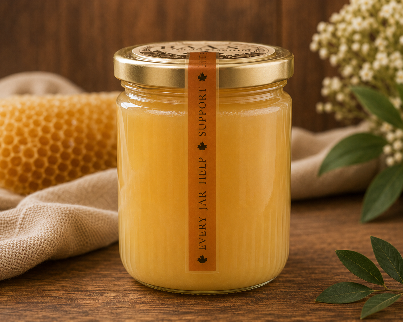 Pure Raw Unpasteurized Honey – 703 g (1.55 lb)