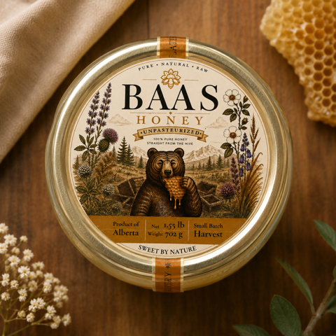 Pure Raw Unpasteurized Honey – 703 g (1.55 lb)